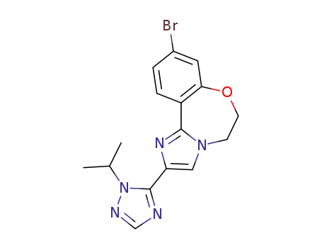 9-bromo-2-(1-isopropyl-1H-1,2,4-triazol-5-yl)-5,6-dihydrobenzo-[f ]imidazo[1,2-d][1,4]oxazepine
