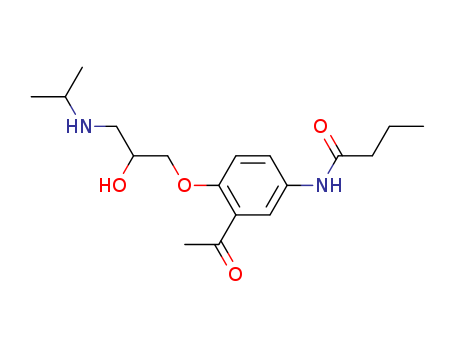 Butanamide,N-[3-acetyl-4-[2-hydroxy-3-[(1-methylethyl)amino]propoxy]phenyl]-(37517-30-9)