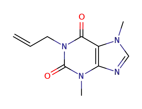 Molecular Structure of 2530-99-6 (1-Allyl-3,7-dimethylxanthine)