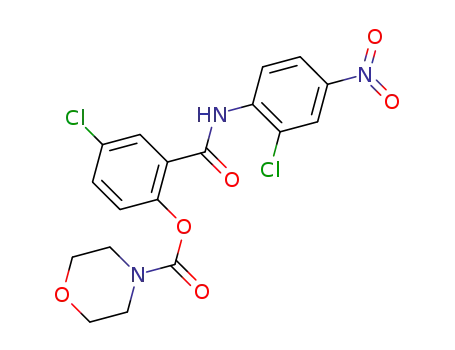 4-chloro-2-((2-chloro-4-nitrophenyl)carbamoyl)phenyl morpholine-4-carboxylate