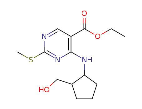 ethyl 4-(cis-2-(hydroxymethyl)cyclopentylamino)-2-(methylthio)pyrimidine-5-carboxylate