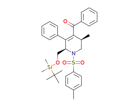 ((3R,6R)-6-(((tert-butyldimethylsilyl)oxy)methyl)-3-methyl-5-phenyl-1-tosyl-1,2,3,6-tetrahydropyridin-4-yl)(phenyl)methanone