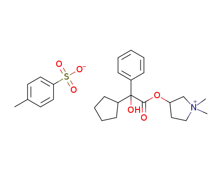 (1,1-dimethylpyrrolidin-1-ium-3-yl) 2-cyclopentyl-2-hydroxy-2-phenylacetate mono(4-methylbenzenesulfonate)