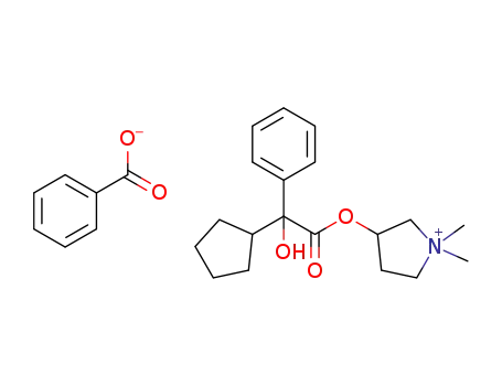 3-[(cyclopentylhydroxyphenylacetyl)oxy]-1,1-dimethyl-pyrrolidinium benzoate