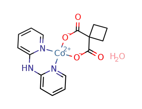 cylobutane-1,1-dicarboxylato dipyridylamine cobalt(II)* hydrate