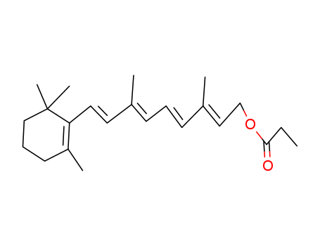 7069-42-3,RETINYL PROPIONATE,Retinolpropionate (7CI); Retinol, propanoate (9CI); Retinol, propionate, all-trans-(8CI); Retinyl propionate; Vitamin A propionate