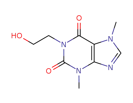 Molecular Structure of 1507-14-8 (1-(2-Hydroxyethyl)-3,7-dimethylxanthine)