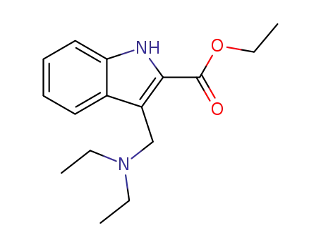 Molecular Structure of 91486-86-1 (ethyl 3-[(diethylamino)methyl]-1H-indole-2-carboxylate)