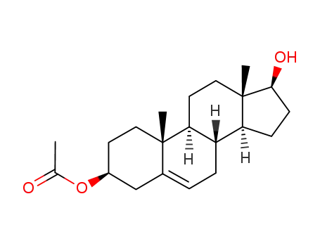 Molecular Structure of 1639-43-6 (ANDROSTENEDIOL-3-ACETATE)