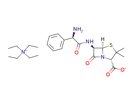 (2S,5R,6R)-6-(R-2-amino-2-phenylacetamido)-3,3-dimethyl-7-oxo-4-thia-1-azabicyclo(3.2.0)heptane-2-carboxylate tetraethylammonium