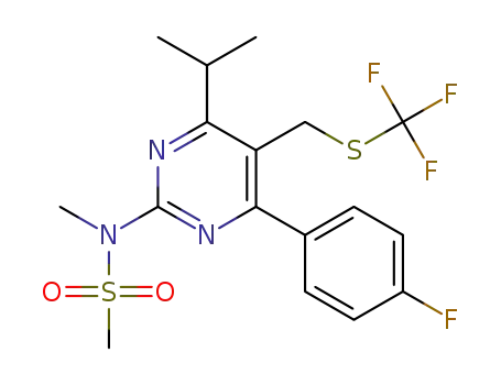 N-(4-(4-fluorophenyl)-6-isopropyl-5-(((trifluoromethyl)thio)methyl)pyrimidin-2-yl)-N-methylmethanesulfonamide