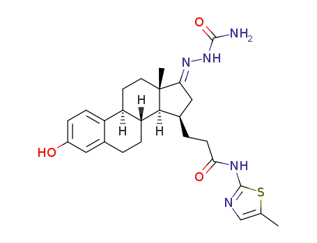 3-{(13S,15R)-3-hydroxy-17-[(E)-N-urea-imino]-13-methyl-7,8,9,11,12,13,14,15,16,17-decahydro-6H-cyclopenta[a]phenanthren-15-yl}-N-(5-methylthiazol-2-yl)propanamide