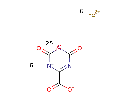 [(iron(II))3(oxonate)3(H2O)6]2*13H2O