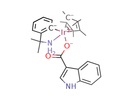 (1,2,3,4,5-pentamethylcyclopentadienyl)Ir(indole-3-carboxylato)[κ2(N,C)-NH2C(CH3)2-2-C6H4]