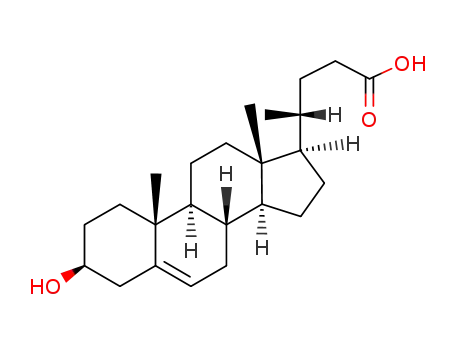 Molecular Structure of 5255-17-4 (3BETA-HYDROXY-DELTA5-CHOLENIC ACID)