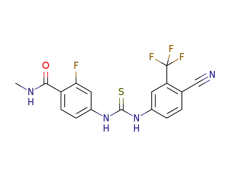 N-(3-trifluoromethyl-4-cyanophenyl)-N'-(3-fluoro-4-methylcarbamoylphenyl)thiourea