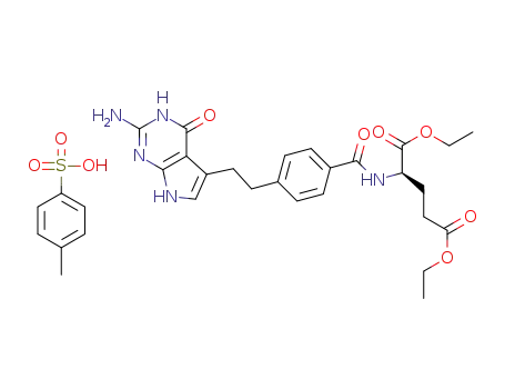 (2R)-2-[[4-[2-(2-amino-4-oxo-4,7-dihydro-1H-pyrrolo[2,3-d]pyrimidin-5-yl)ethyl]benzoyl]amino]pentanedioic acid diethyl ester p-toluenesulfonate