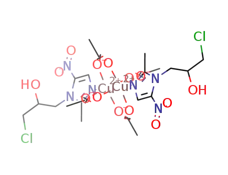 [Cu2(acetate)4(1-chloro-3-(2-methyl-5-nitro-1H-imidazol-1-yl)propan-2-ol)2]