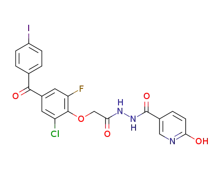 6-hydroxynicotinic acid N'-{2-[2-chloro-6-fluoro-4-(4-iodobenzoyl)phenoxy]acetyl}hydrazide