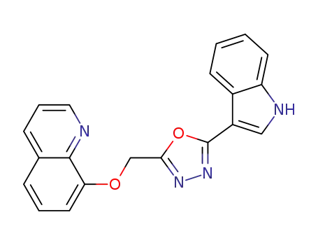 8-((5-(1H-indol-3-yl)-1,3,4-oxadiazol-2-yl)methoxy)quinoline