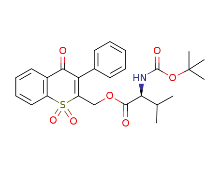 (S)-(1,1-dioxido-4-oxo-3-phenyl-4H-thiochromen-2-yl)methyl 2-((tert-butoxycarbonyl)amino)-3-methylbutanoate