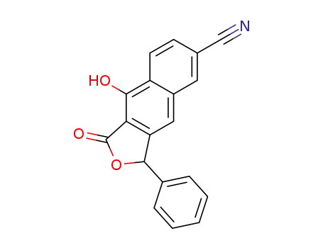 9-hydroxy-1-oxo-3-phenyl-1,3-dihydronaphtho[2,3-c]furan-6-carbonitrile