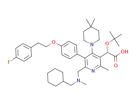 (S)-2-(tert-butoxy)-2-(6-(((cyclohexylmethyl)(methyl)amino)methyl)-4-(4,4-dimethylpiperidin-1-yl)-5-(4-(4-fluorophenethoxy)phenyl)-2-methylpyridin-3-yl)acetic acid