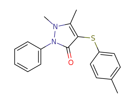 1,5-dimethyl-2-phenyl-4-(p-tolylthio)-1,2-dihydro-3H-pyrazol-3-one