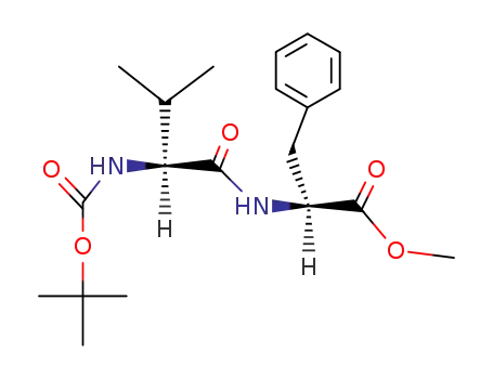 Molecular Structure of 20902-47-0 (L-Phenylalanine, N-[(1,1-dimethylethoxy)carbonyl]-L-valyl-, methyl ester)