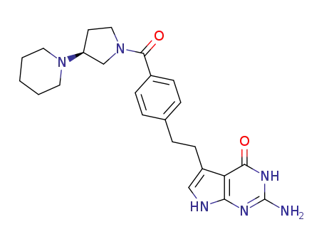 (S)-2-amino-5-(4-(3-(piperidin-1-yl)pyrrolidine-1-carbonyl)phenethyl)-3H-pyrrolo[2,3-d]pyrimidin-4(7H)-one