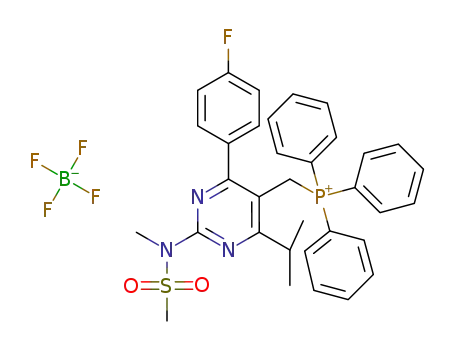 ((4-p-fluorophenyl-6-isopropyl-2-(N-methylmethylsulfonylamino)-5-pyrimidyl)methyl)triphenylphosphonium tetrafluoroborate