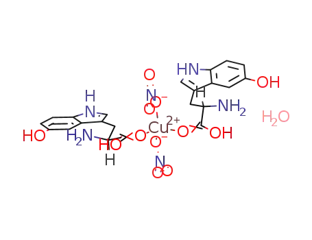 [copper(II)(L-5-hydroxytryptophan)2(nitrate)2] monohydrate