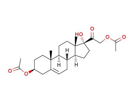 Molecular Structure of 3517-42-8 (3beta,17,21-trihydroxypregn-5-en-20-one 3,21-di(acetate))
