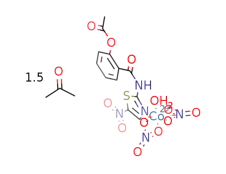 [Co(2-acetyloxy-N-(5-nitro-2-thiazolyl)benzamide)(NO3)2(OH2)]·1.5(CH3)2CO