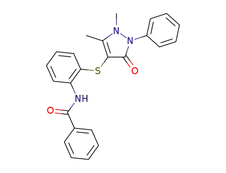 N-(2-((1,5-dimethyl-3-oxo-2-phenyl-2,3-dihydro-1H-pyrazol-4-yl)thio)phenyl)benzamide