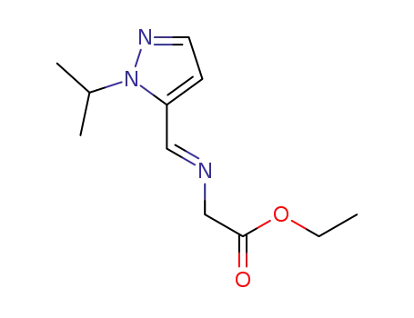 (E)-ethyl 2-(((1-isopropyl-1H-pyrazol-5-yl)methylene)amino)acetate