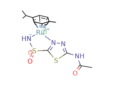 [(η6-p-cymene)RuCl(κ2N8,N10-acetazolamide)]