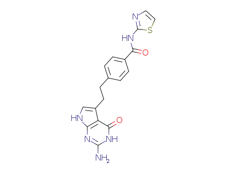 4-(2-(2-amino-4-oxo-4,7-dihydro-3H-pyrrolo[2,3-d]pyrimidin-5-yl)ethyl)-N-(thiazol-2-yl)benzamide