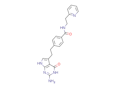 4-(2-(2-amino-4-oxo-4,7-dihydro-3H-pyrrolo[2,3-d]pyrimidin-5-yl)ethyl)-N-(2-(pyridin-2-yl)ethyl)benzamide