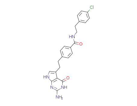 4-(2-(2-amino-4-oxo-4,7-dihydro-3H-pyrrolo[2,3-d]pyrimidin-5-yl)ethyl)-N-(4-chlorophenethyl)benzamide