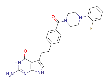 2-amino-5-(4-(4-(2-fluorophenyl)piperazine-1-carbonyl)phenethyl)-3H-pyrrolo[2,3-d]pyrimidin-4(7H)-one