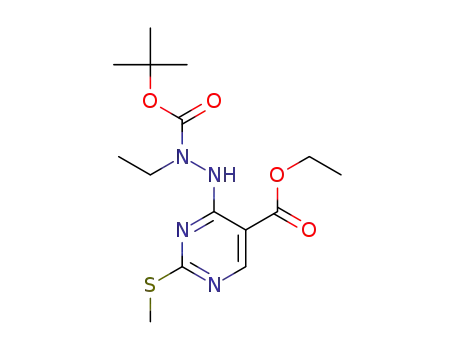 ethyl 4-(2-(tert-butoxycarbonyl)-2-ethylhydrazinyl)-2-(methylthio)pyrimidine-5-carboxylate