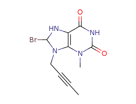 8-bromo-3,7-dihydro-3-methyl-9-(2-butynyl)-1H-purine-2,6-dione