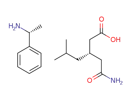 (S)-3-(carbamoylmethyl)-5-methylhexanoic acid (R)-(+)-α-phenylethylamine