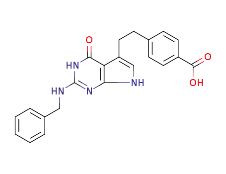 4-[2-(2-benzylamino-4,7-dihydro-4-oxo-3H-pyrrolo[2,3-d]pyrimidin-5-yl)ethyl]benzoic acid