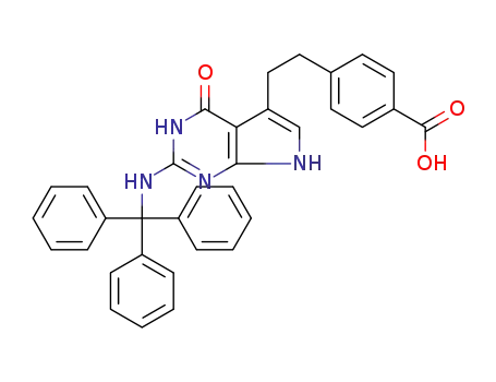 4-[2-(2-triphenylmethylamino-4,7-dihydro-4-oxo-3H-pyrrolo[2,3-d]pyrimidin-5-yl)ethyl]benzoic acid