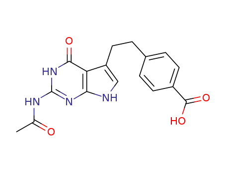 4-[2-(2-acetylamino-4,7-dihydro-4-oxo-3H-pyrrolo[2,3-d]pyrimidin-5-yl)ethyl]benzoic acid