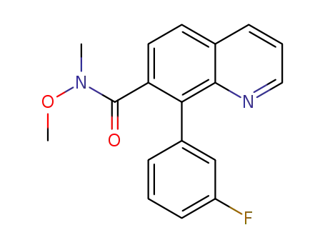 8-(3-fluorophenyl)-N-methoxy-N-methylquinoline-7-carboxamide