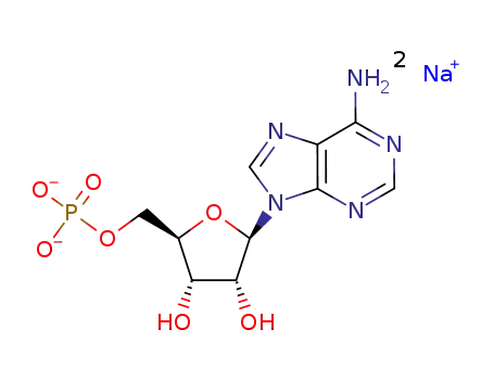 Molecular Structure of 4578-31-8 (Disodium adenosine 5'-phosphate)