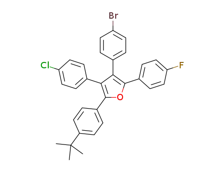 3-(4-bromophenyl)-5-(4-(tert-butyl)phenyl)-4-(4-chlorophenyl)-2-(4-fluorophenyl)furan